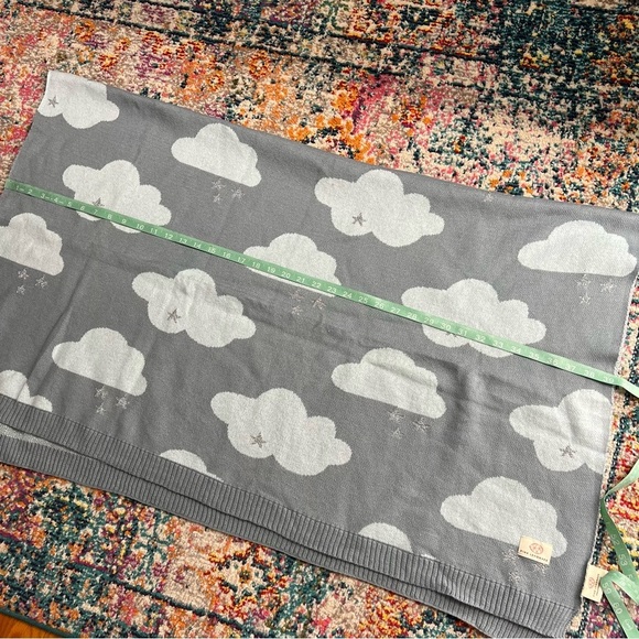 NWT PINK LEMONADE baby blanket and Burp Cloth set in Dreamy‎ Clouds Blue - Picture 13 of 15